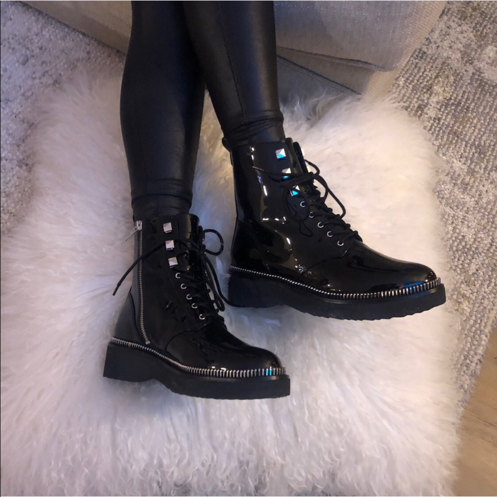 Michael Kors patent leather boots